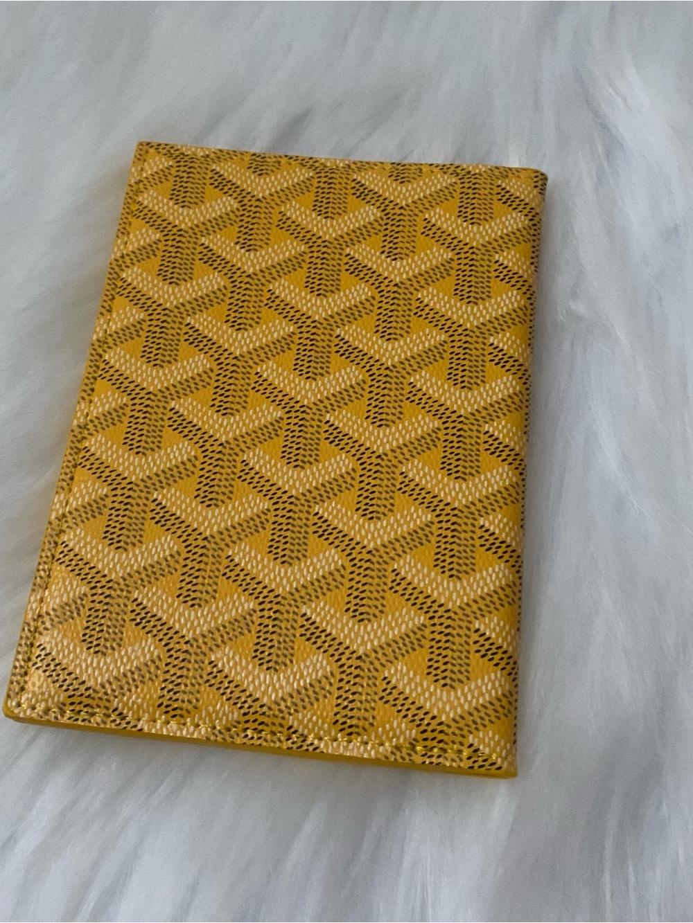 Yellow Patterned Passport Holder